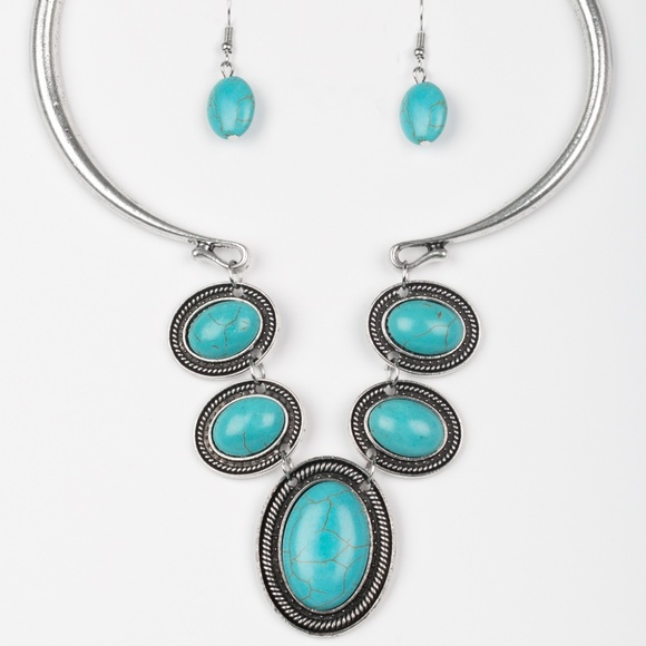 3 for $15 Turquoise Necklace and Earrings - Picture 2 of 3